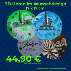 Wanduhr 17x17cm
