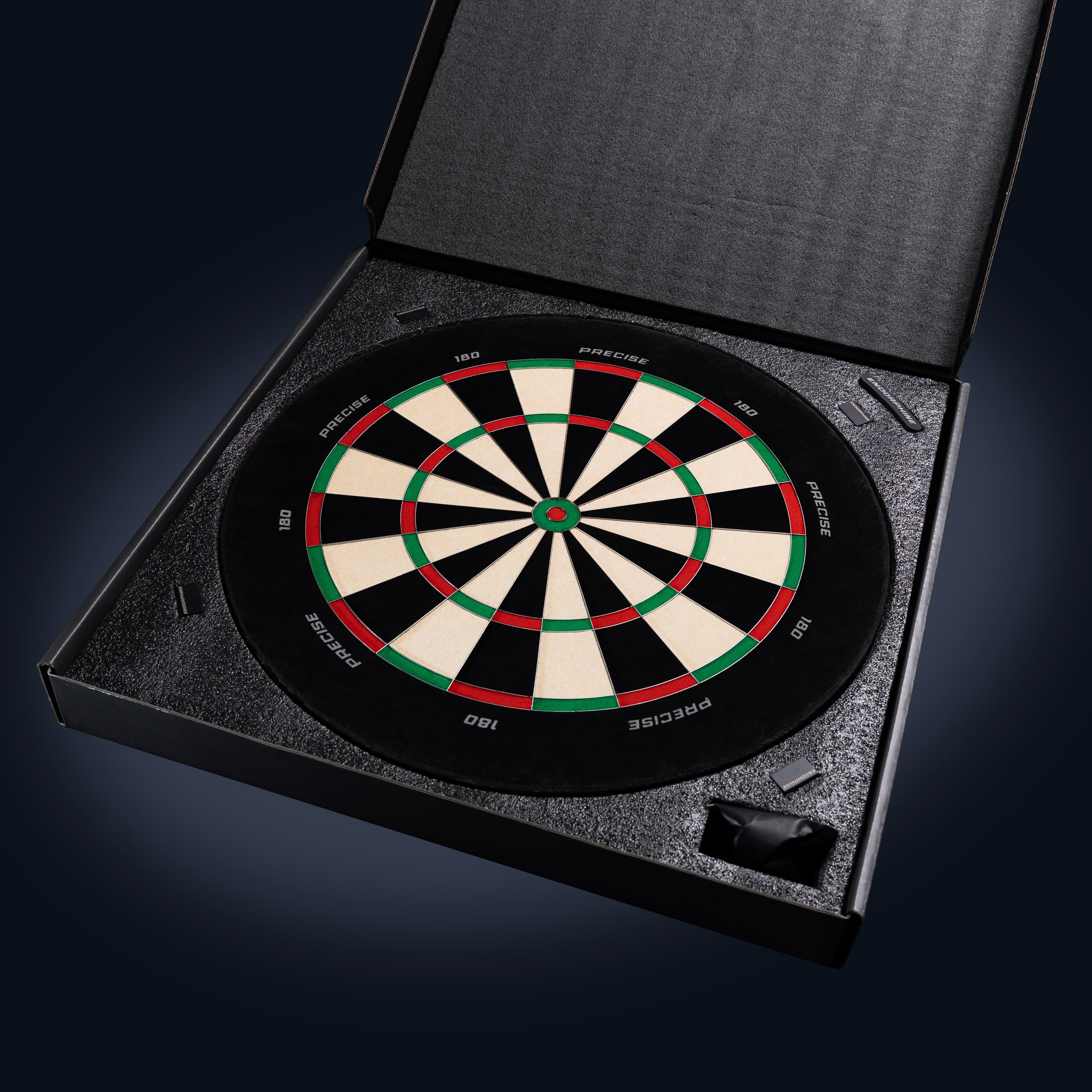 Precise 180 Endorphine Dartboard mit Zahlenring Graphite